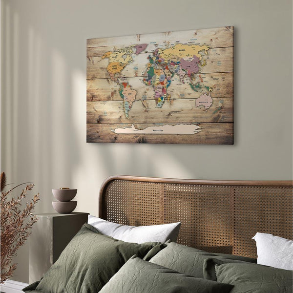 Quadro - World Map: Colourful Continents