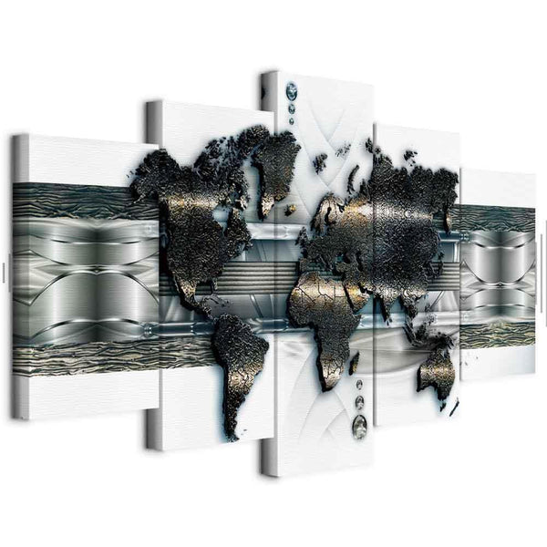 Quadro - Metal World Map