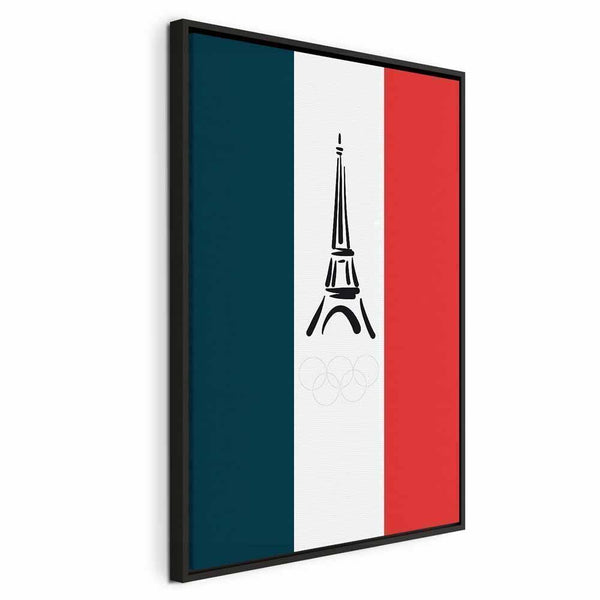 Quadro - French Flag With Graphic Eiffel Tower
