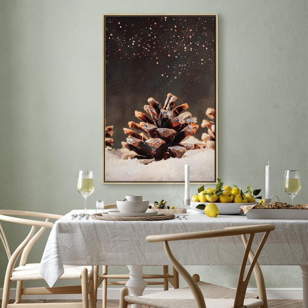 Quadro - Winter Pine Cone (1 Part) Vertical
