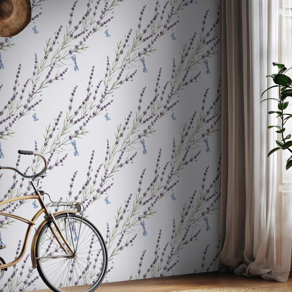 Tappezzeria murale - Butterflies Among the Lavender