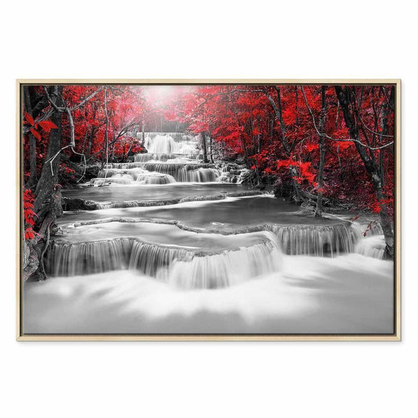 Quadro - Cascade of Thoughts (1 Part) Wide Red