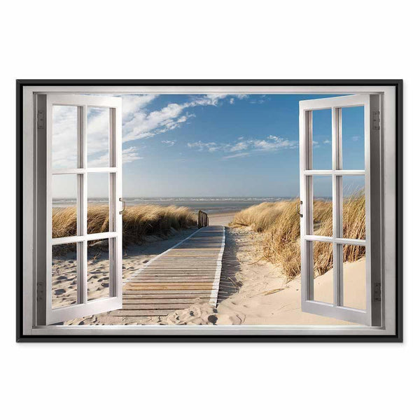 Quadro - Window: View of the Beach
