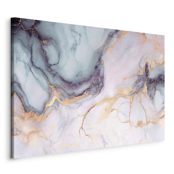 Quadro - Pastel stones - pink and blue structures on a marble base