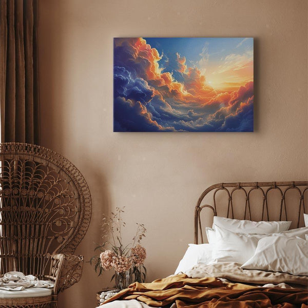Quadro - Sunset Over a Cloudy Sea: A Wonderful Symphony of Colors