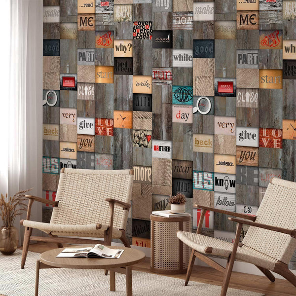 Carta da parati - Incisione su legno