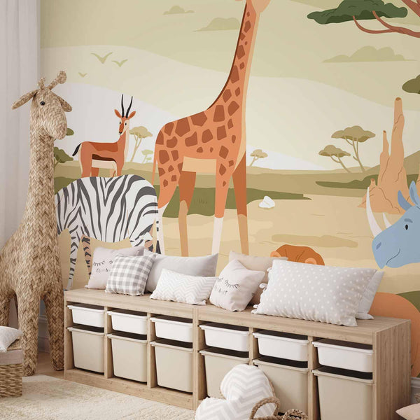 Carta da parati - Animals From Jungle Vector Illustration