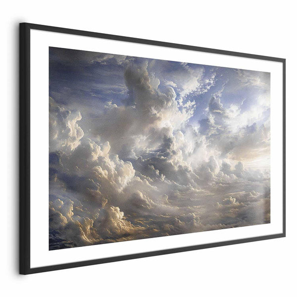 Poster - Golden Reflections on Clouds Announcing Dusk