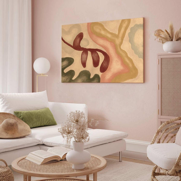 Quadro - Colorful shapes – worn-out figures in lime wash technique
