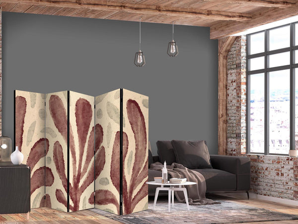 Paravento - Waving Leaves - Irregular Plant Shapes in the Style of Matisse