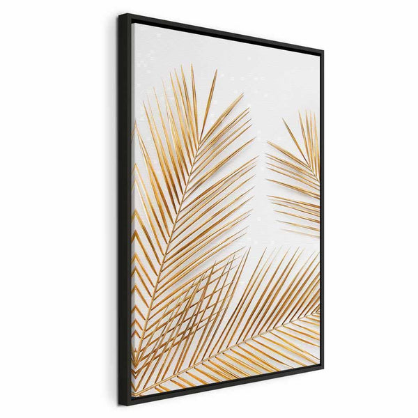 Quadro - Golden Palm Leaves (1 Part) Vertical