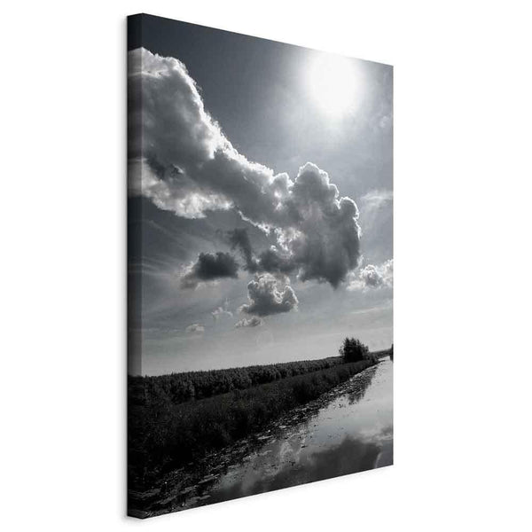Quadro - Sun Over Clouds (1-part) - Sky Reflection in Water Field