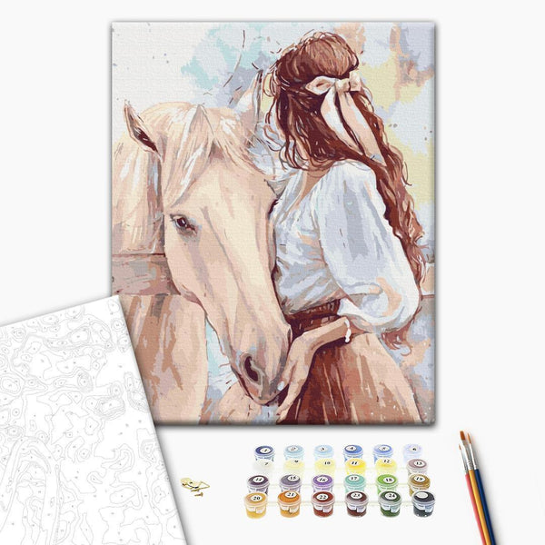Quadro fai da te - Girl with a horse