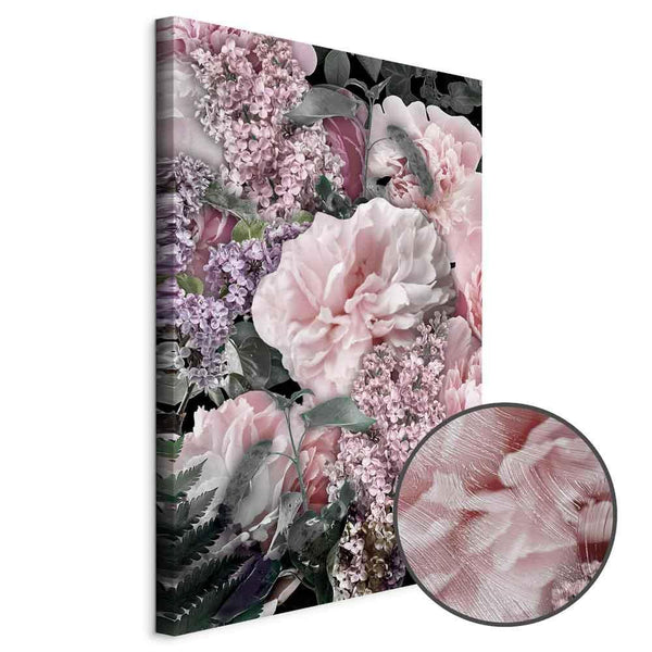 Quadro - Among Flowers (1-part) - Blooming Plants in Nature's Colors