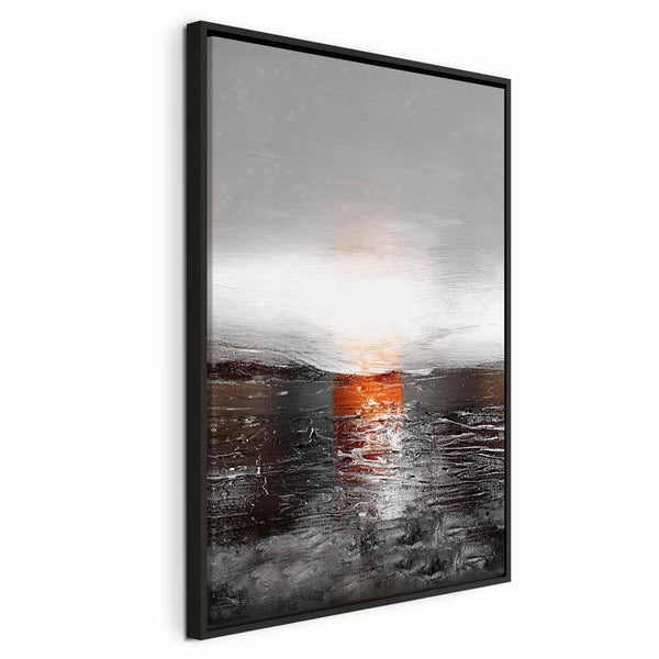 Quadro - Reflection of Colors (1-part) - Sunset in Painted Abstract Background