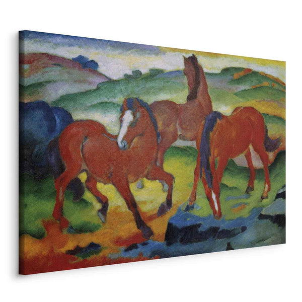Quadro - Franz Marc – The Red Horses (Grazing Horses IV)