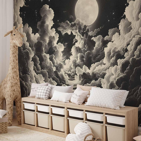 Carta da parati - Moon and Stars Singing Among the Great Clouds