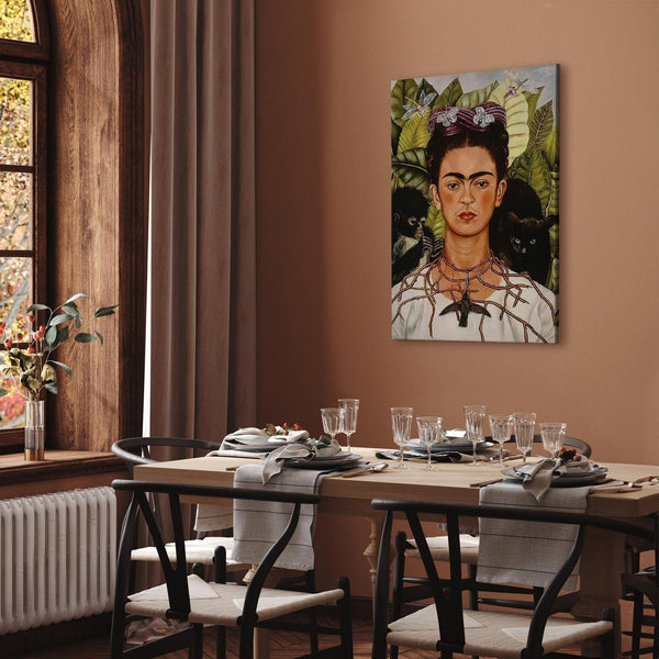 Quadro - Frida Kahlo – Self-Portrait with Thorn Necklace and Hummingbird