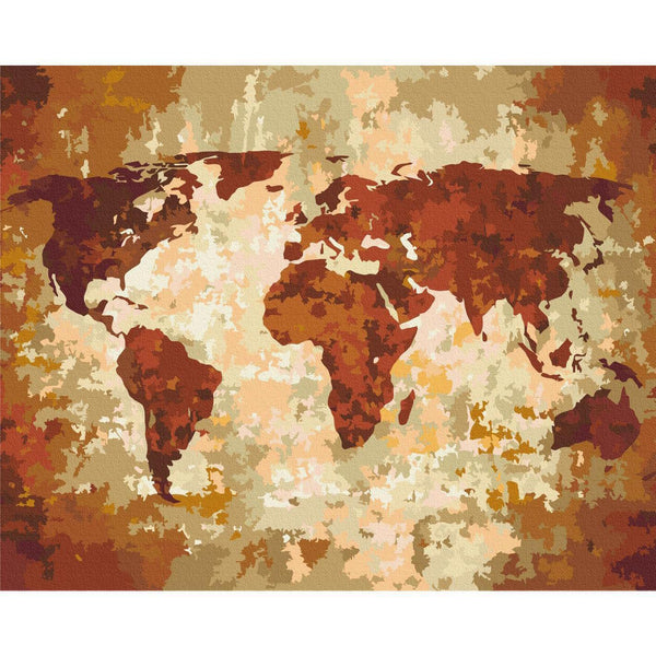 Quadro fai da te - World Map (Earth Colours)