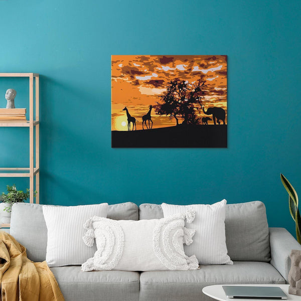 Quadro fai da te - Savannah (Giraffes & Elephants)