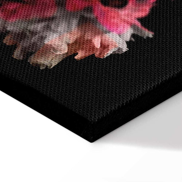 Quadro - Peony Charm (1-part) - Colorful Bouquet on Black Background