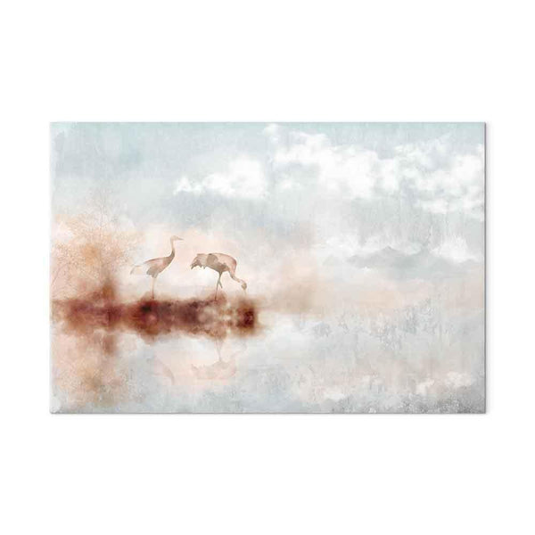 Quadro - Cranes in the Morning (1 Part) Wide