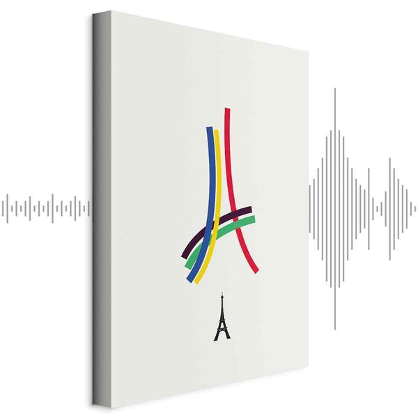 Quadro - Eiffel Tower - Colorful Graphics - Abstraction