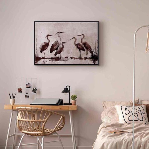 Quadro - Herons painted with ink