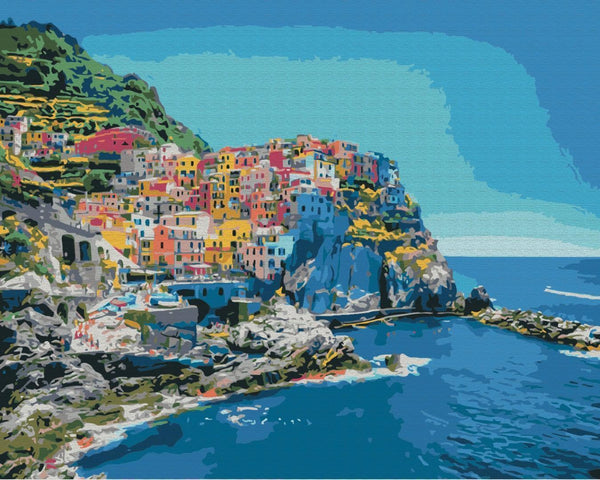 Quadro fai da te - A colourful Italian town