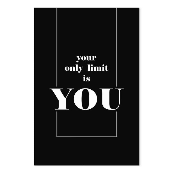 Quadro - Key to Success (1-part) - Black and White English Inscriptions