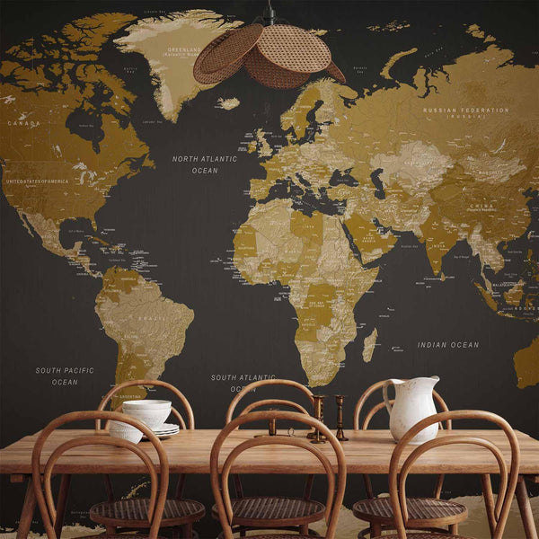 Carta da parati - World Map: Modern Geography