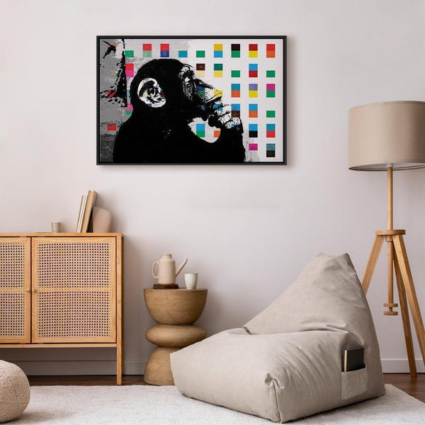 Quadro - Banksy The Thinker Monkey