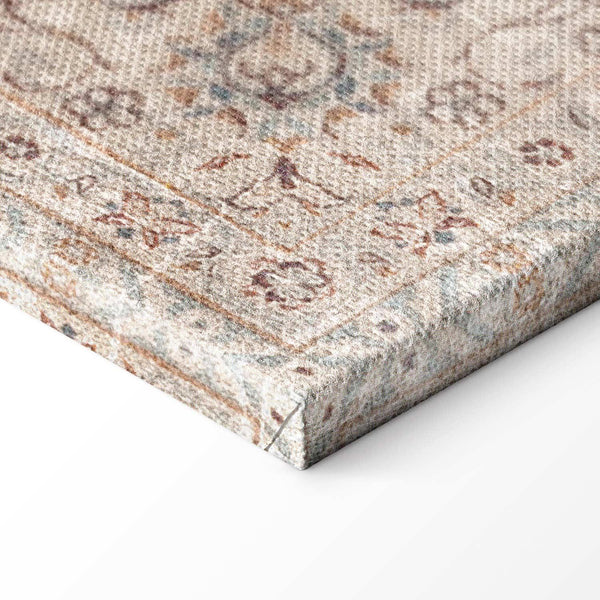Quadro - Sand carpet - worn Persian carpet with rich decorative motifs