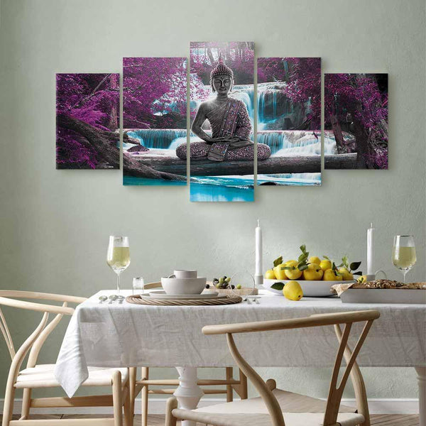 Quadro - Waterfall and Buddha