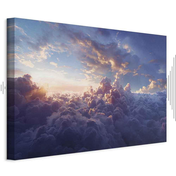 Quadro - The Sun in Hiding: The Golden Face of the Sky Over a Cloudy Sea