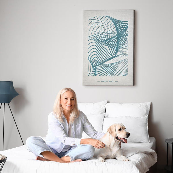 Quadro - Simple Blue (1 Part) Vertical