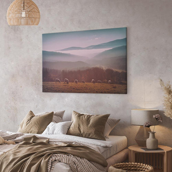 Quadro - Sheep in Mountain Landscape (1-part) - Animals in Nature