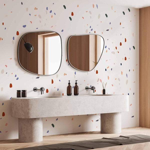Carta da parati - Classic Terrazzo on White Background
