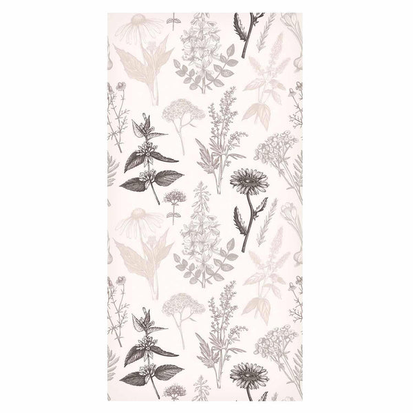 Tappezzeria murale - Flowers and herbs in warm greys