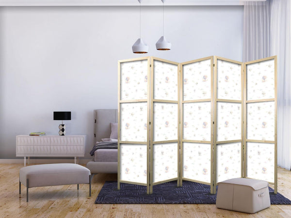 Paravento giapponese - Watercolor - Colorful Balloons and Airships Against Colorful Clouds