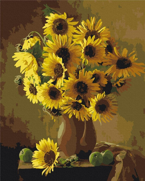 Quadro fai da te - Vase with sunflowers