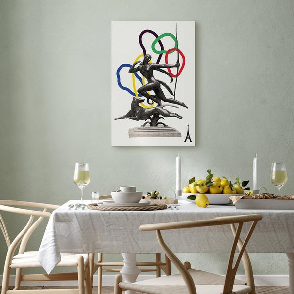 Quadro - Woman With Dog - Illustration