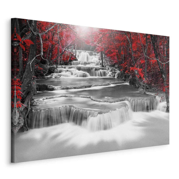 Quadro - Cascade of Thoughts (1 Part) Wide Red