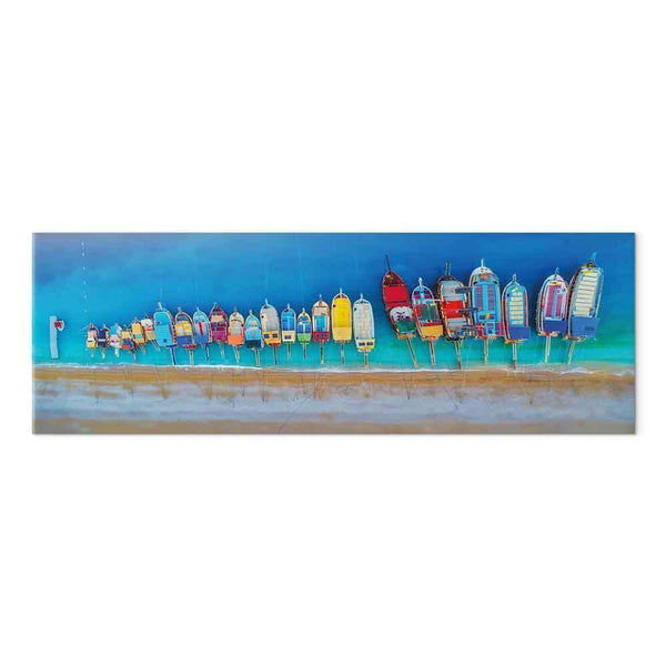 Quadro - Colourful Boats (1 Part) Narrow