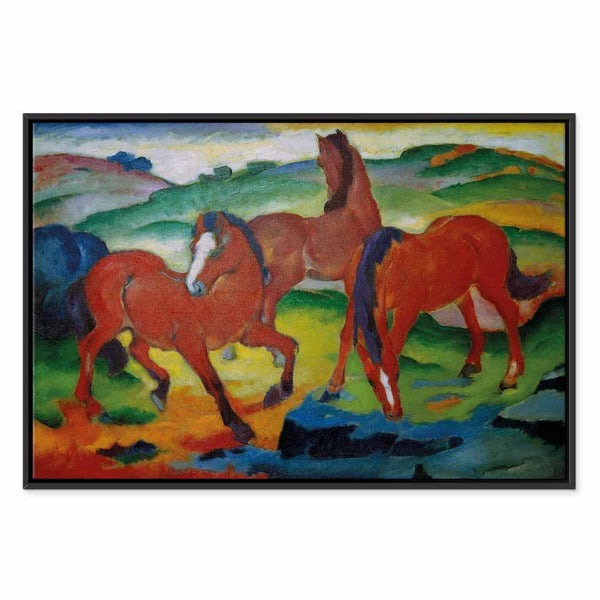 Quadro - Franz Marc – The Red Horses (Grazing Horses IV)