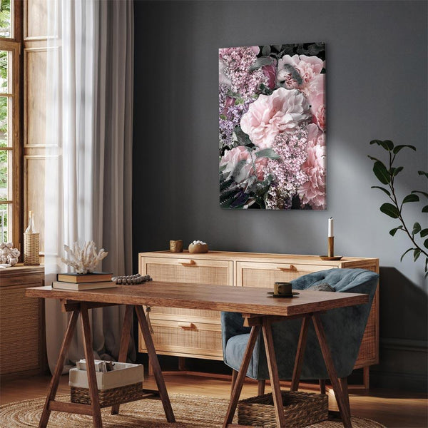 Quadro - Among Flowers (1-part) - Blooming Plants in Nature's Colors