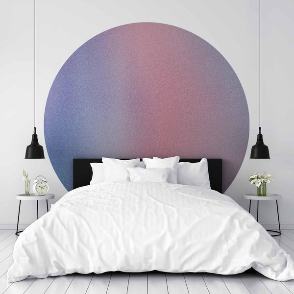 Carta da parati rotonda - Rainbow gradient - a delicate multicoloured gradient reminiscent of mist