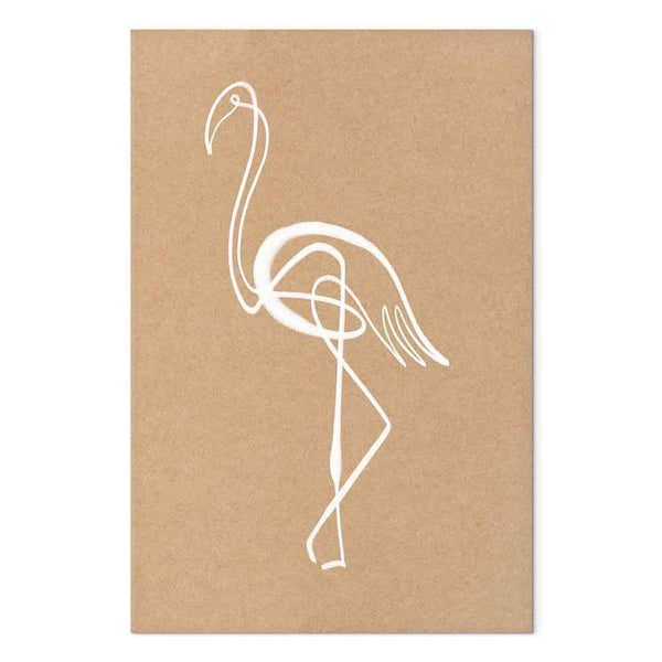 Quadro - White Flamingo (1 Part) Vertical