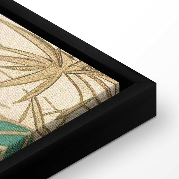 Quadro - By an Asian pond - an illustration in the style of a Japanese engraving, depicting a heron