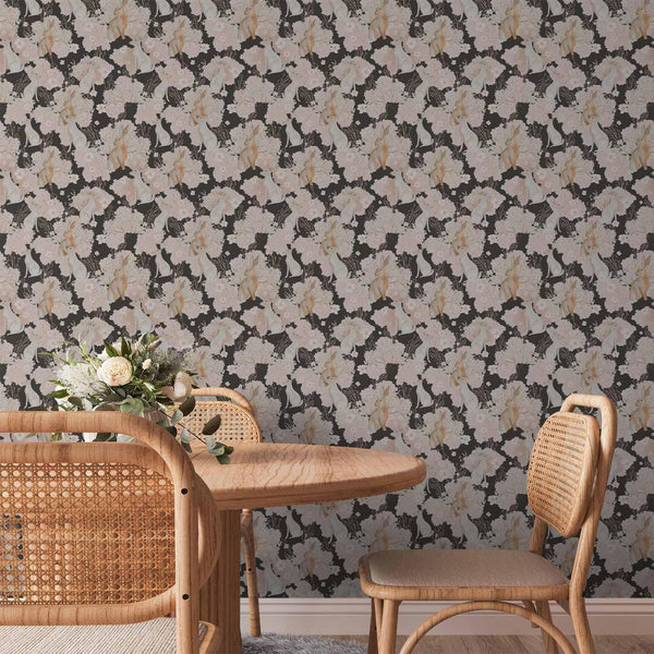 Tappezzeria murale - White and beige hares